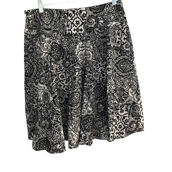 LRL Cotton Black & White flare Skirt 6P - Picture 2 of 12